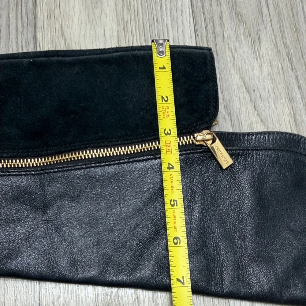 Michael Kors Black Over the Knee Boots with Gold Zipper
